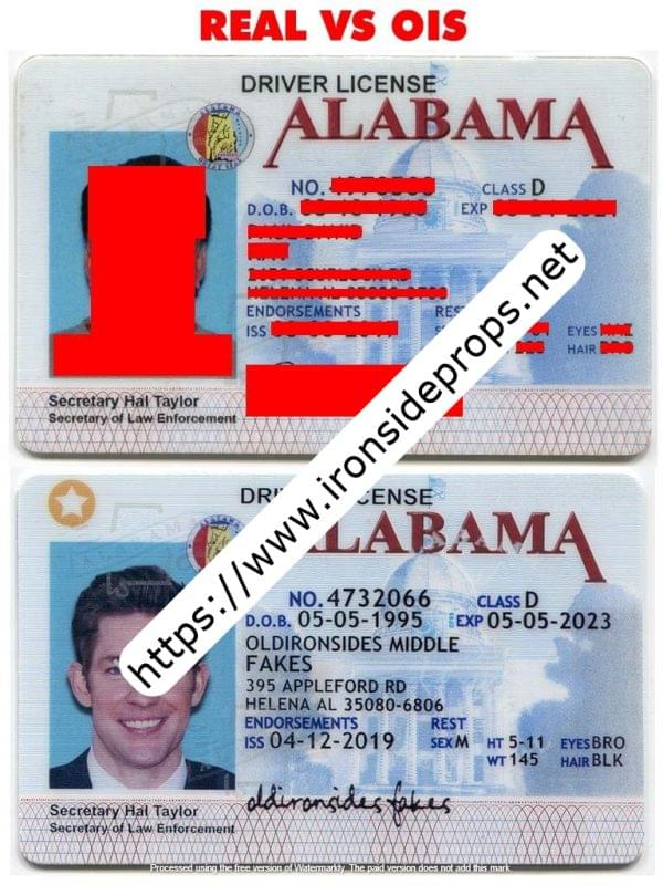 Alabama Driver License(AL) – Ironside Props