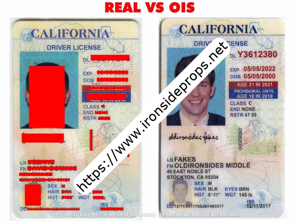 California Driver License (Old CA U21)